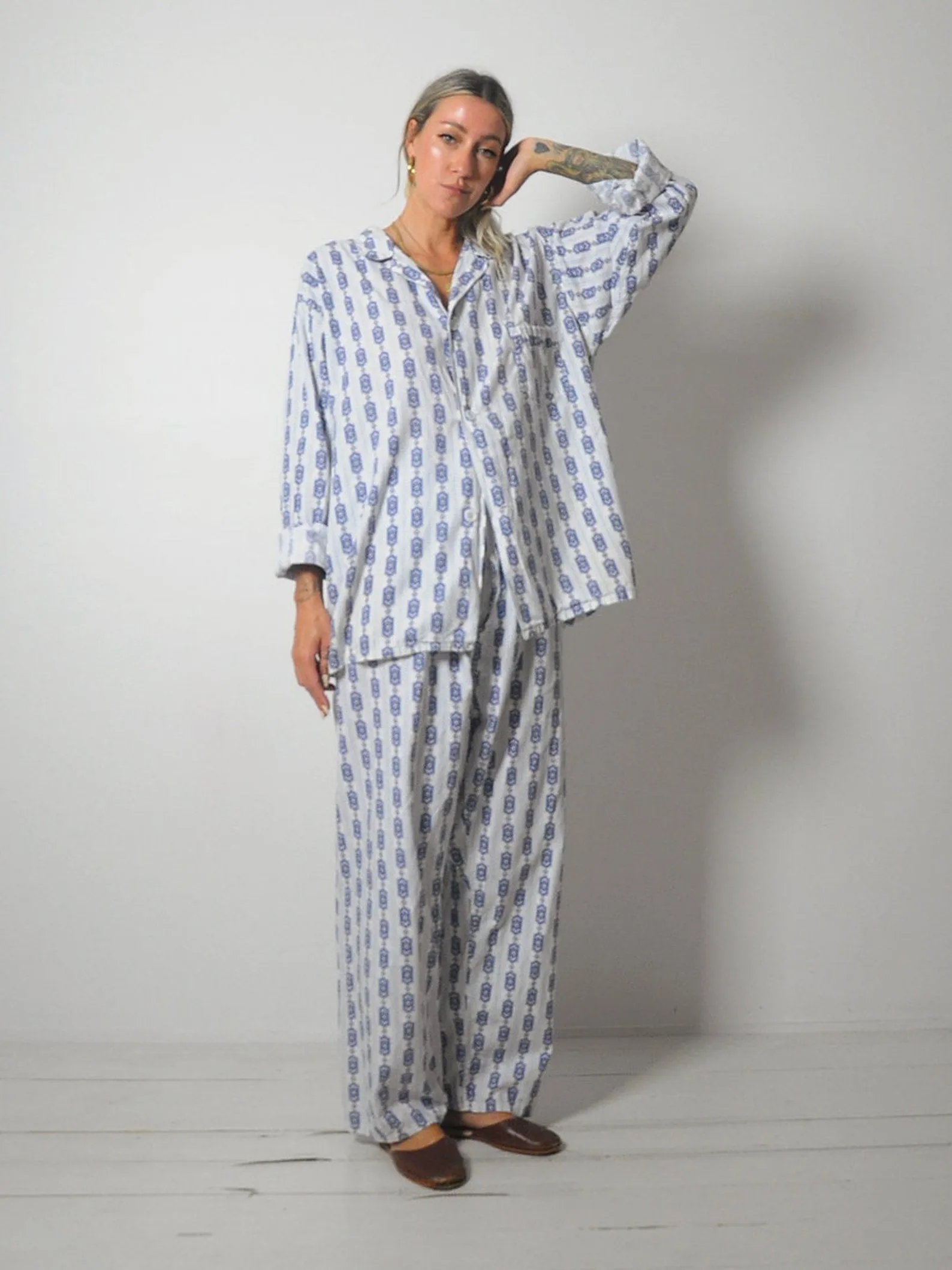 1960's Cotton Pajama Set