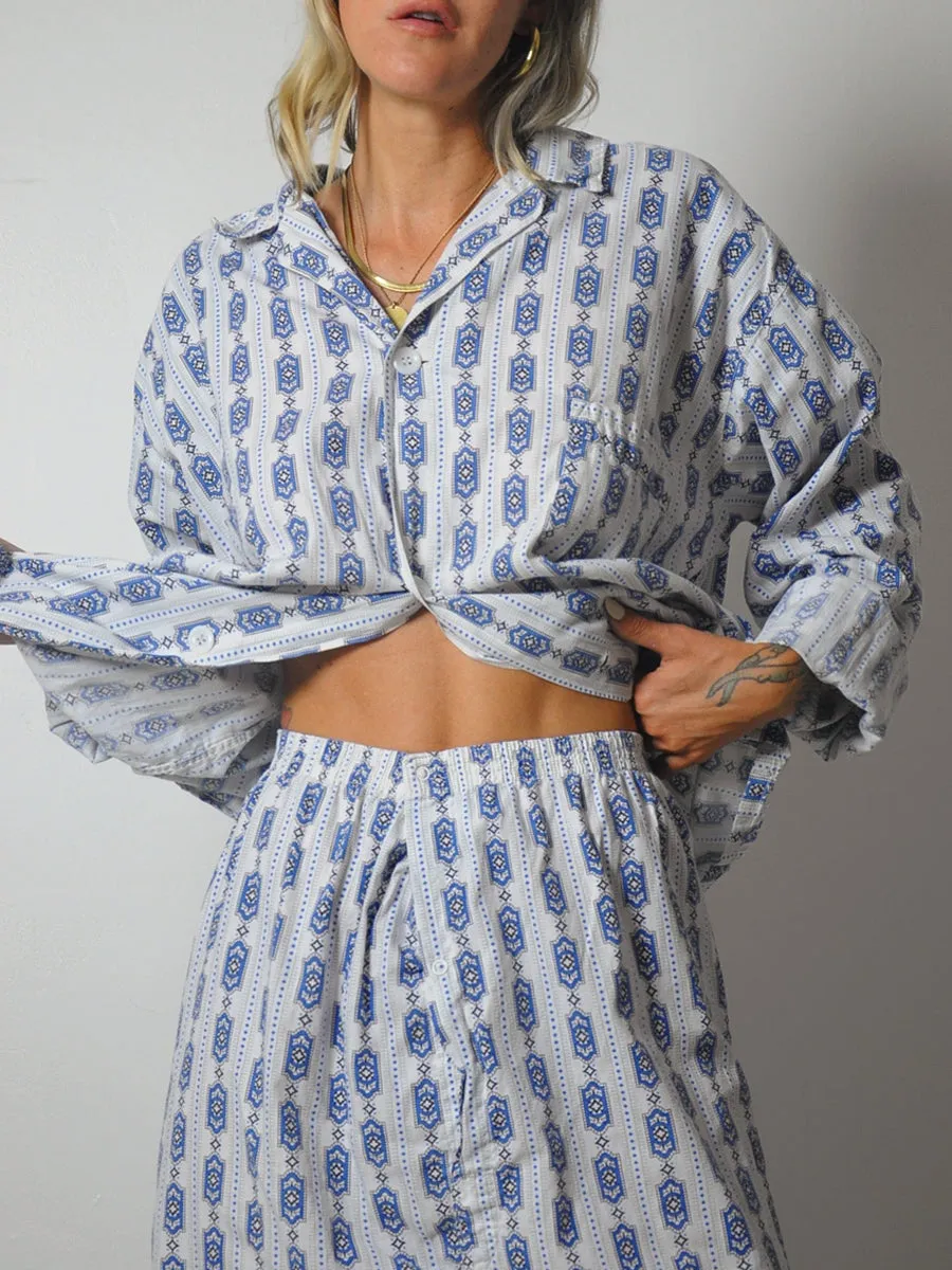 1960's Cotton Pajama Set