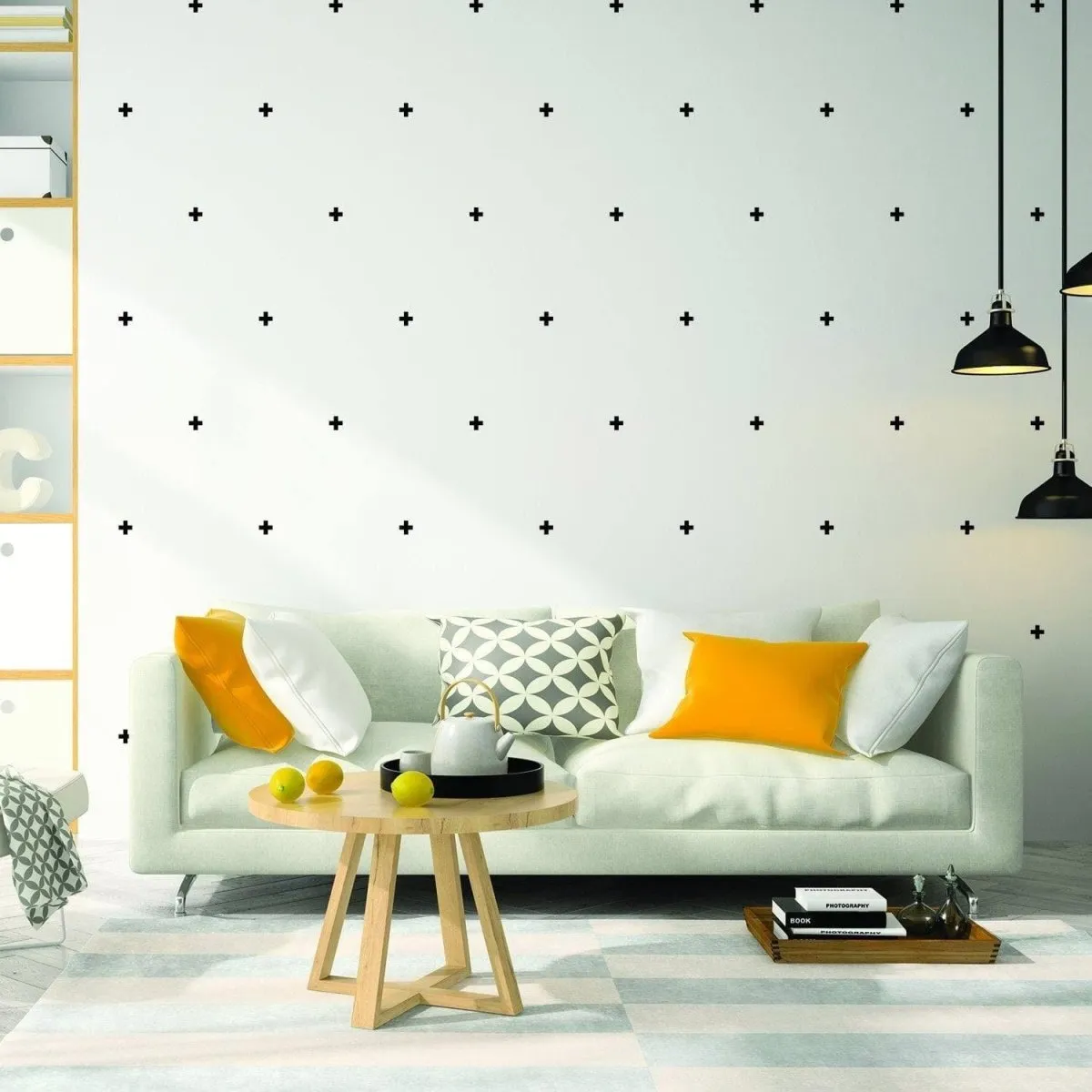 Adhesive CrossLine Vinyl Wall Decals - Artistic Home Accentuation Solution