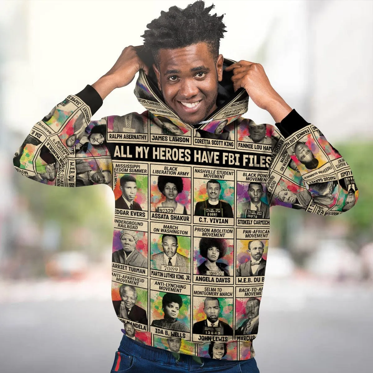 All My Heroes Have FBI Files All-over Hoodie