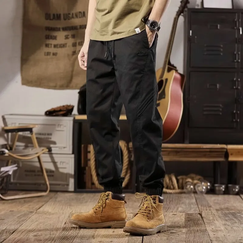 American Retro Thin Loose Straight Large Size Cargo Pants