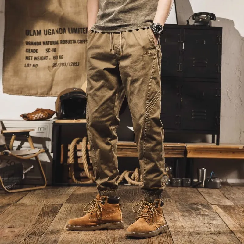 American Retro Thin Loose Straight Large Size Cargo Pants