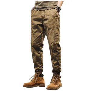 American Retro Thin Loose Straight Large Size Cargo Pants