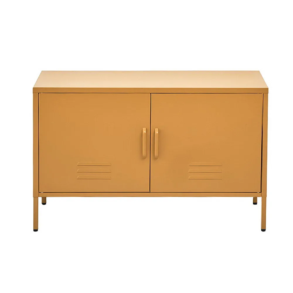 ArtissIn Buffet Sideboard Locker Metal Storage Cabinet - BASE Yellow