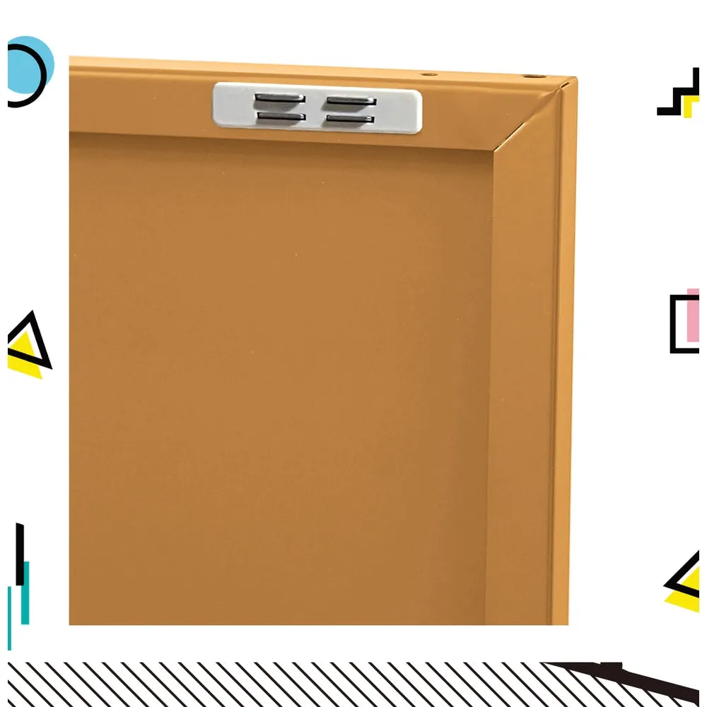 ArtissIn Buffet Sideboard Locker Metal Storage Cabinet - BASE Yellow