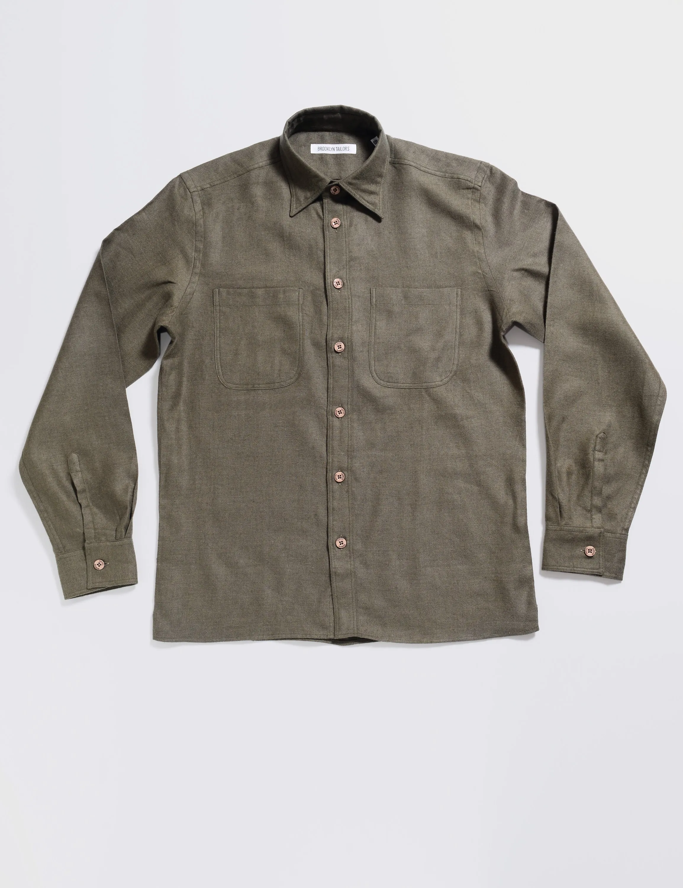 BKT16 Overshirt in Soft Flannel - Live Oak