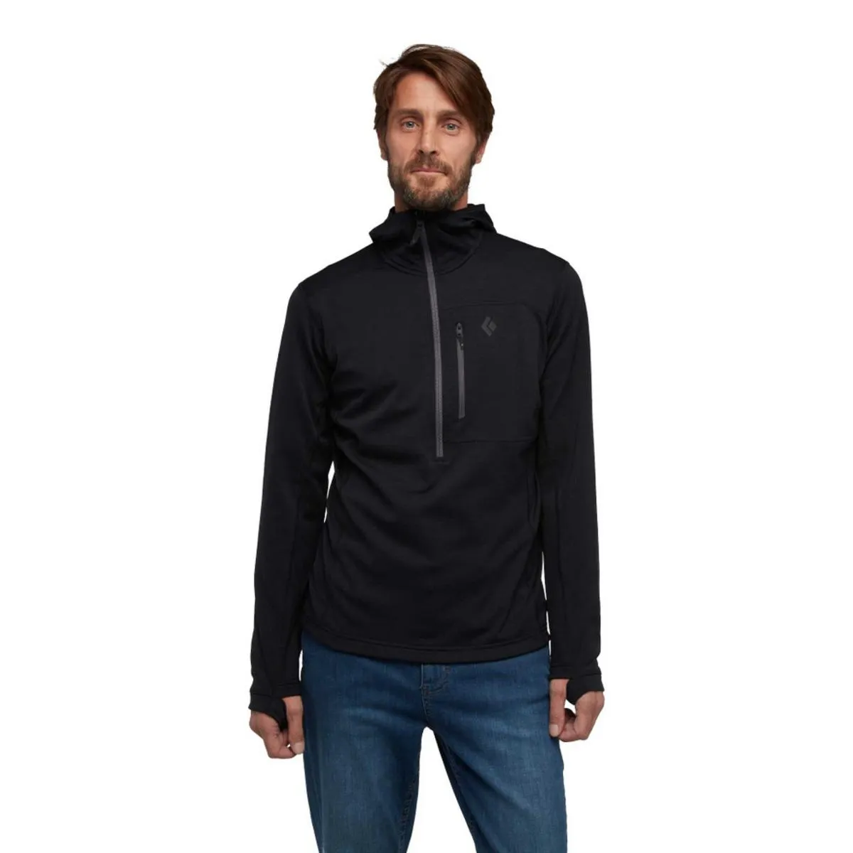 Black Diamond Men's Coefficient Quarter Zip Fleece Hoody