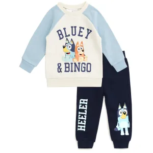 Bluey Fleece Sweatshirt and Jogger Pants Outfit Set Toddler to Big Kid