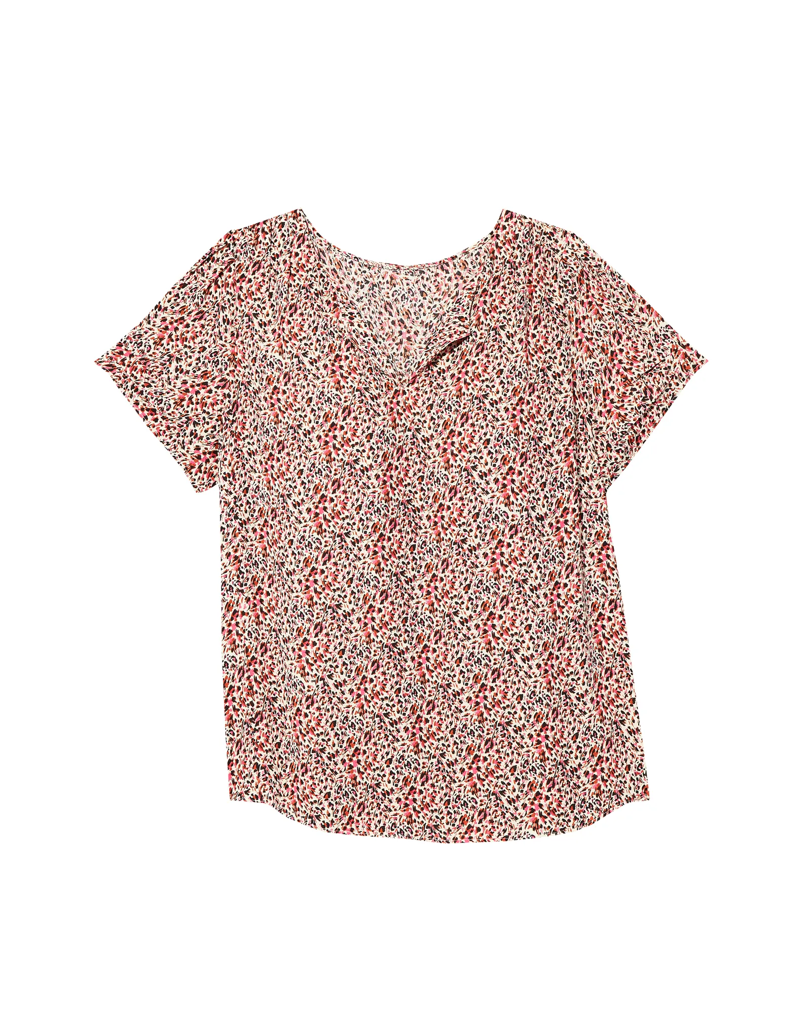 Bonnie Short Sleeve Blouse | Pink / Orange