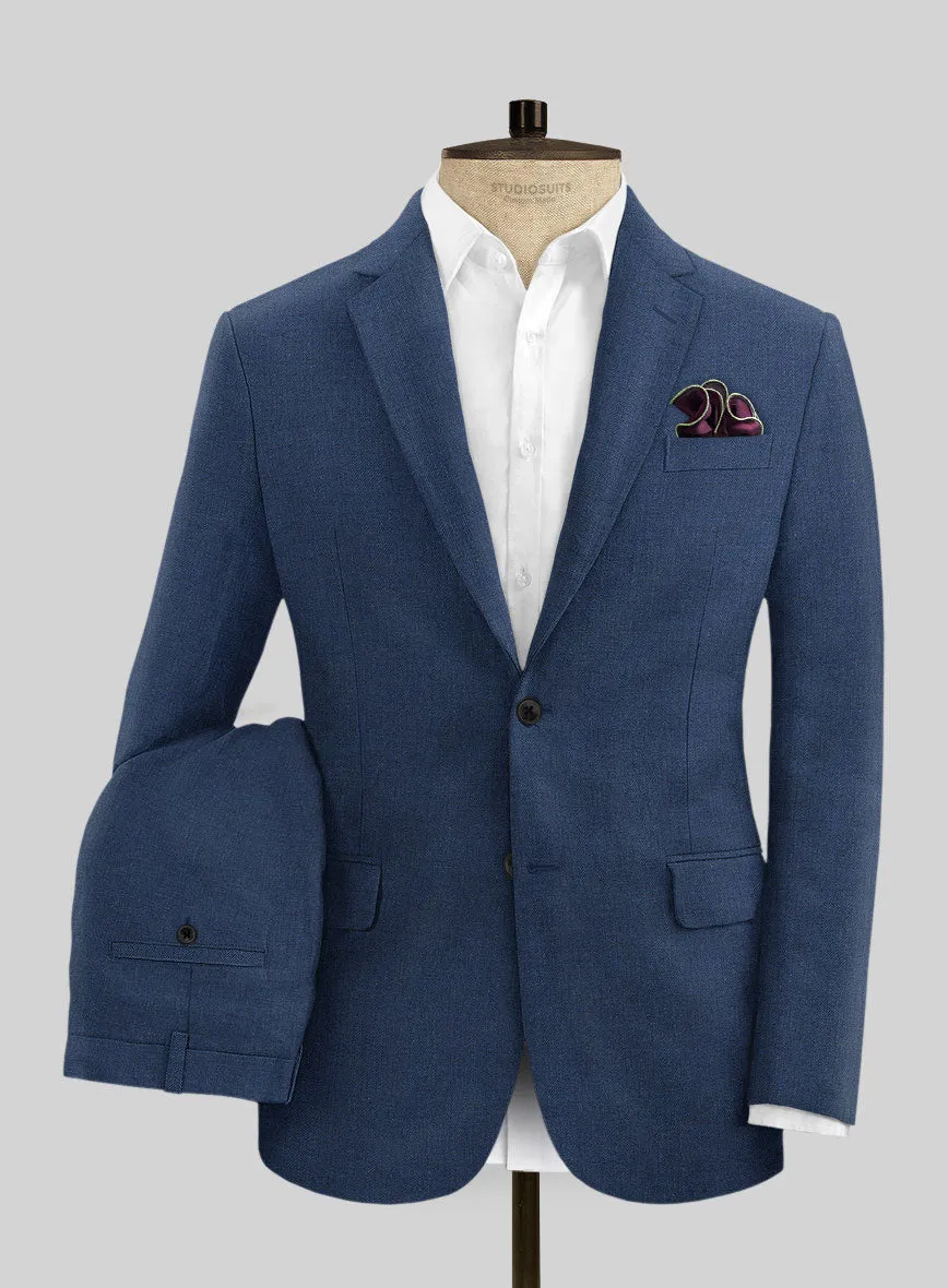 Campari Indigo Linen Suit