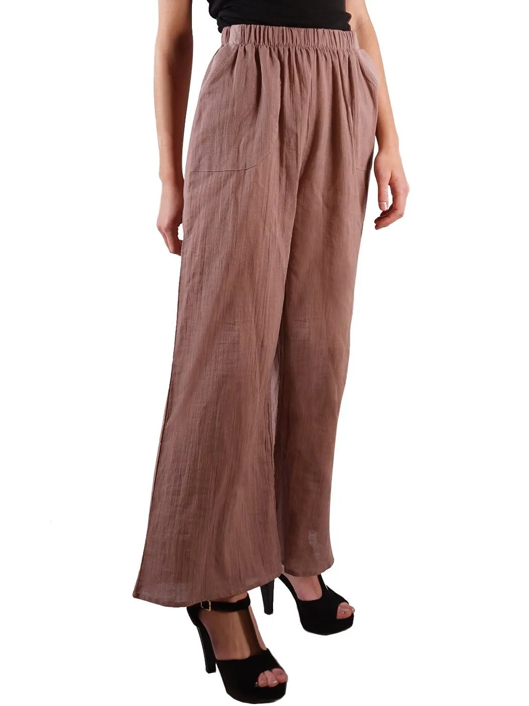 Casual Cotton Elastic Waist Pants