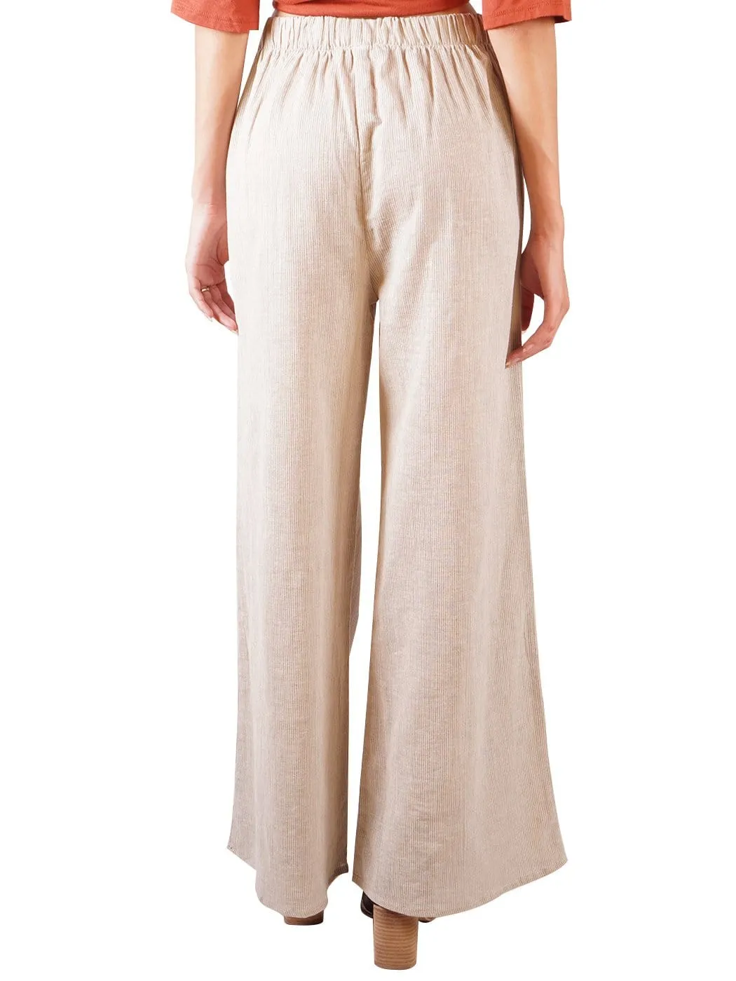 Casual Cotton Elastic Waist Pants