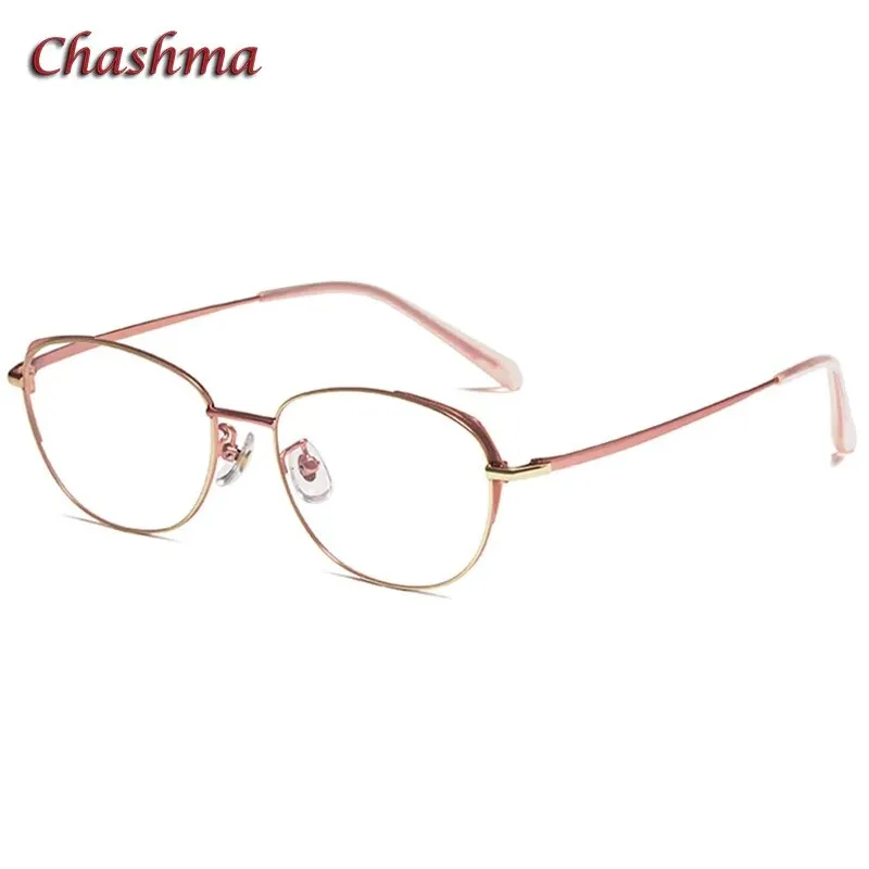 Chashmam Ochki Women's Full Rim Square Oval Titanium Eyeglasses