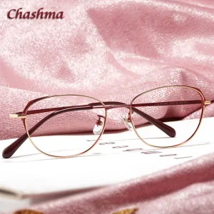 Chashmam Ochki Women's Full Rim Square Oval Titanium Eyeglasses