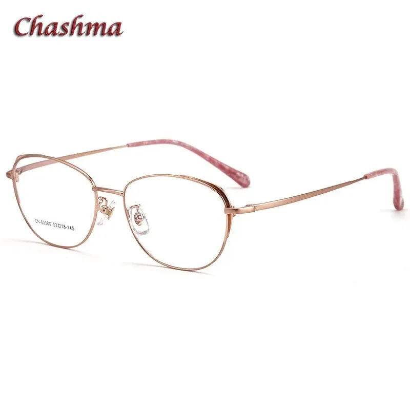 Chashmam Ochki Women's Full Rim Square Oval Titanium Eyeglasses