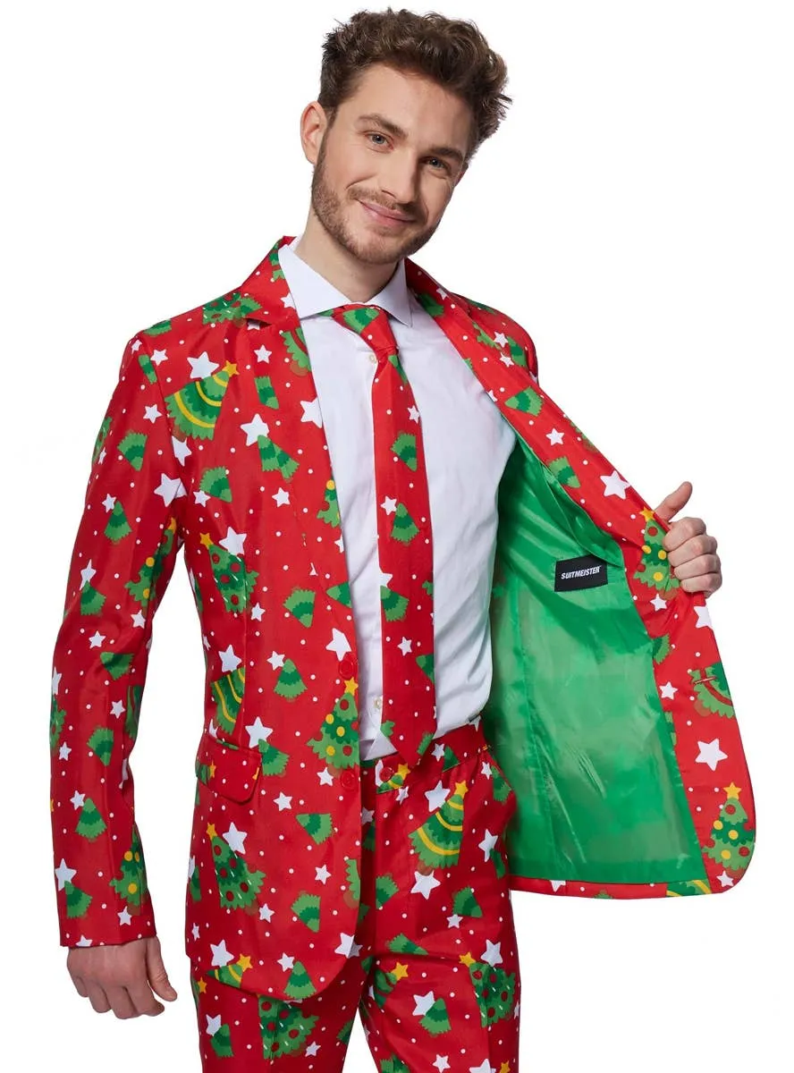 Christmas Trees Mens Red Suitmeister Costume Suit