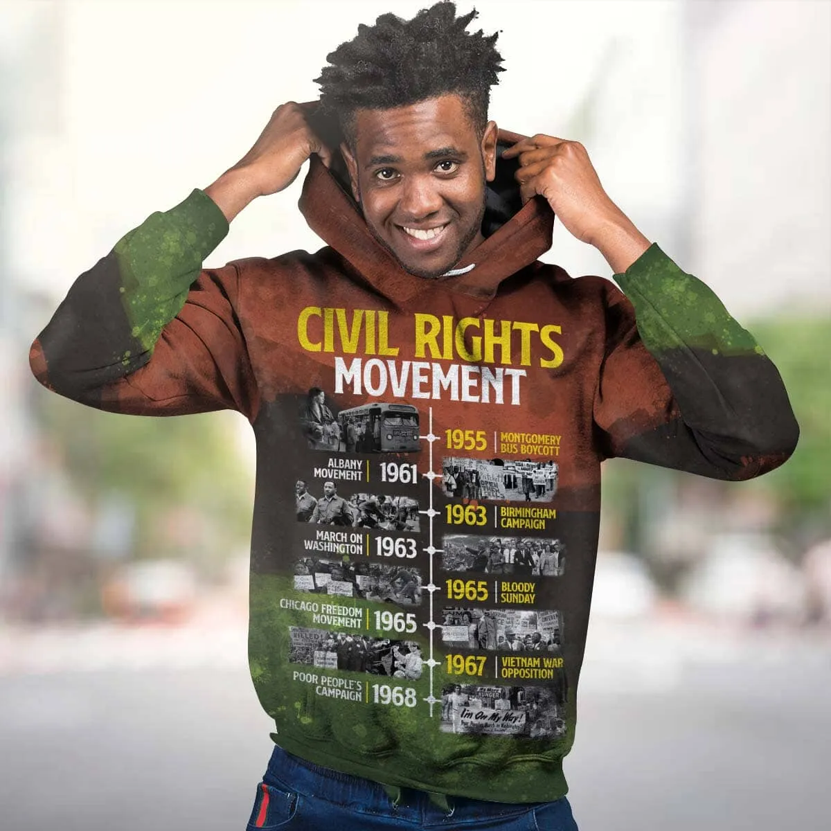 Civil Rights Movement All-over Hoodie