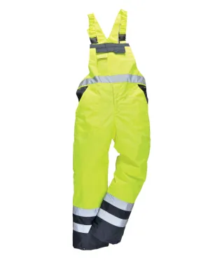 Class 2 Portwest Contrast Bib & Brace - Unlined