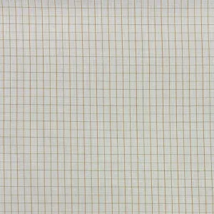 Cream Checkered Cotton Shirting Fabric