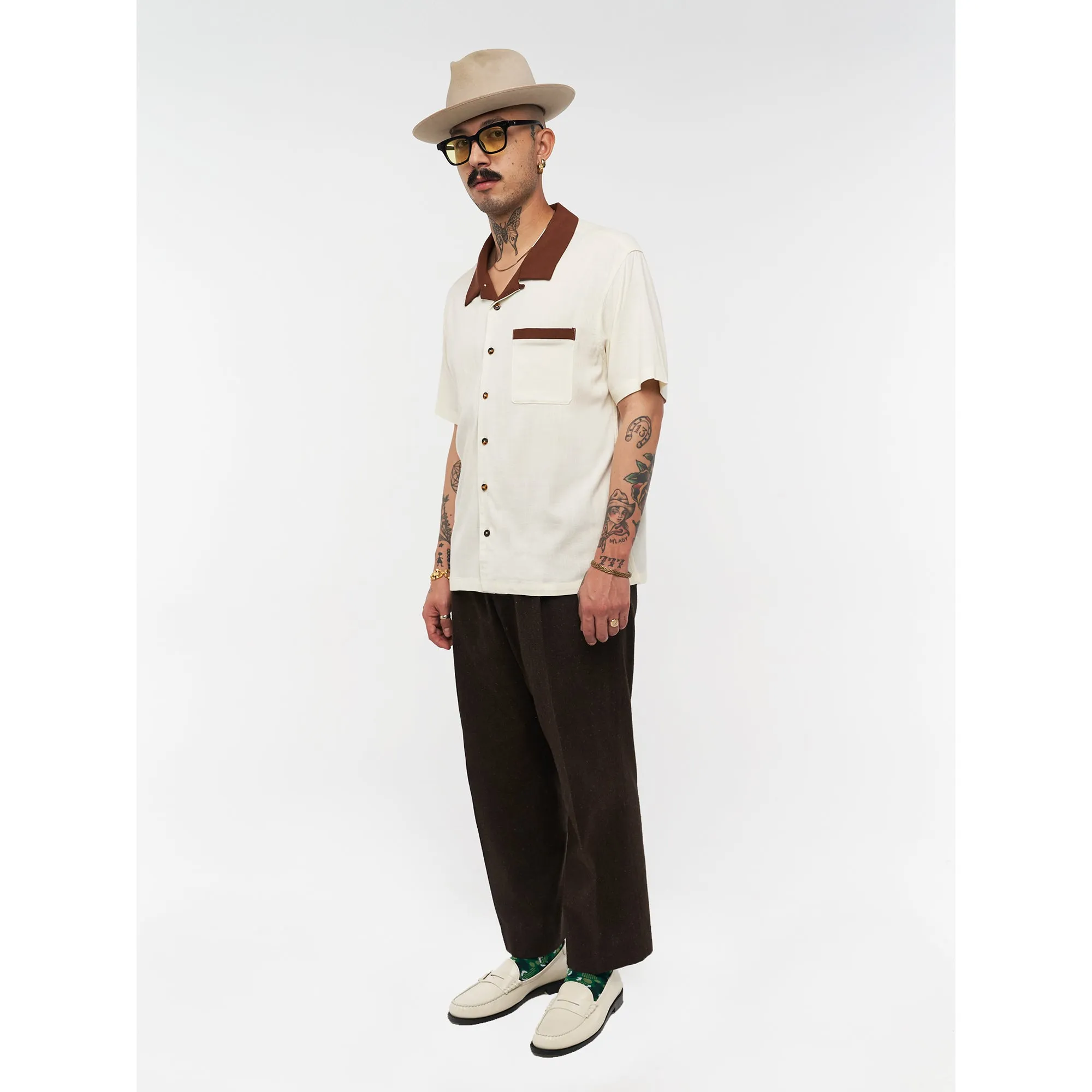 Deer Button Up Brown