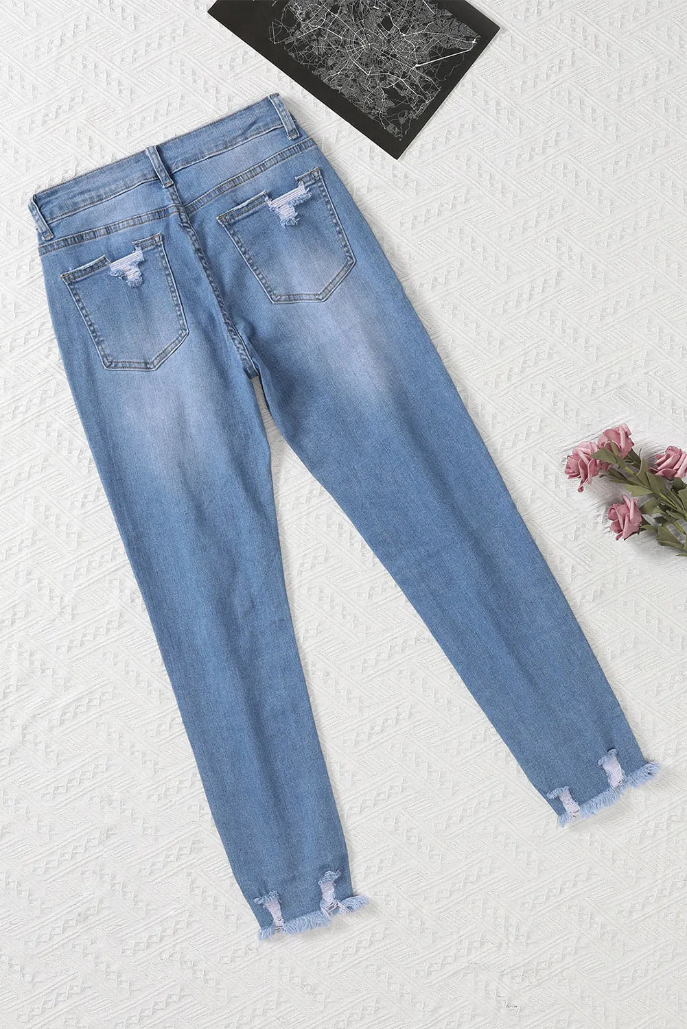 Distressed Boyfriend Denim Pants