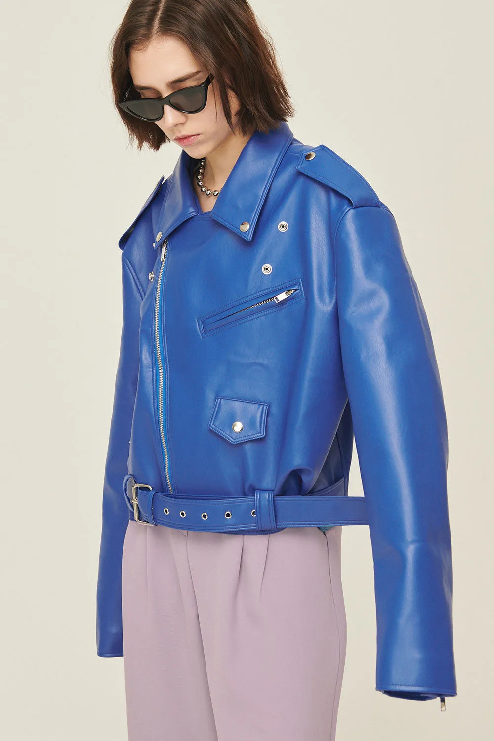 Emma Pleather Rider Jacket