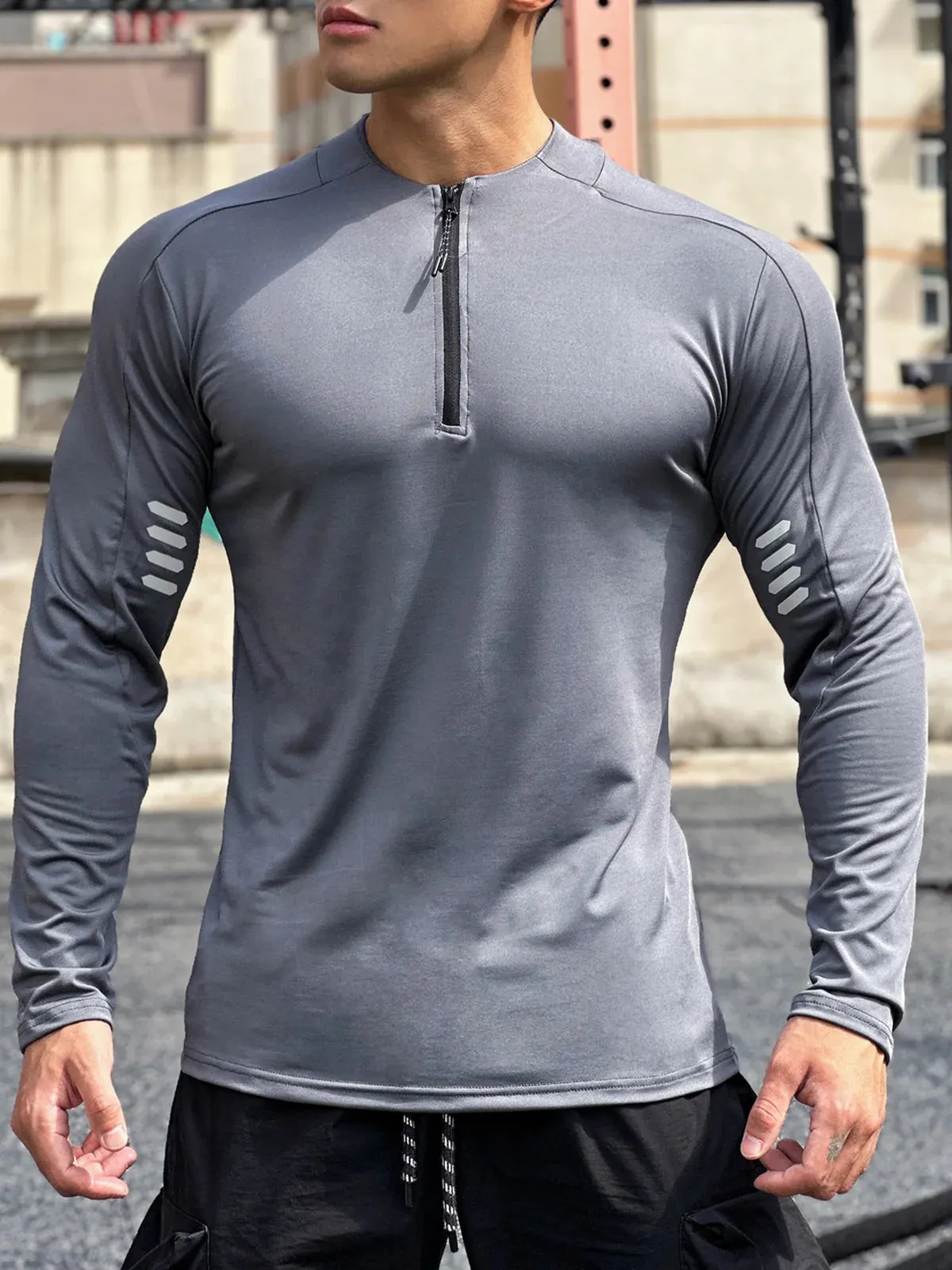 Evolution Half Zip Long Sleeves Shirt Workout Baselayer