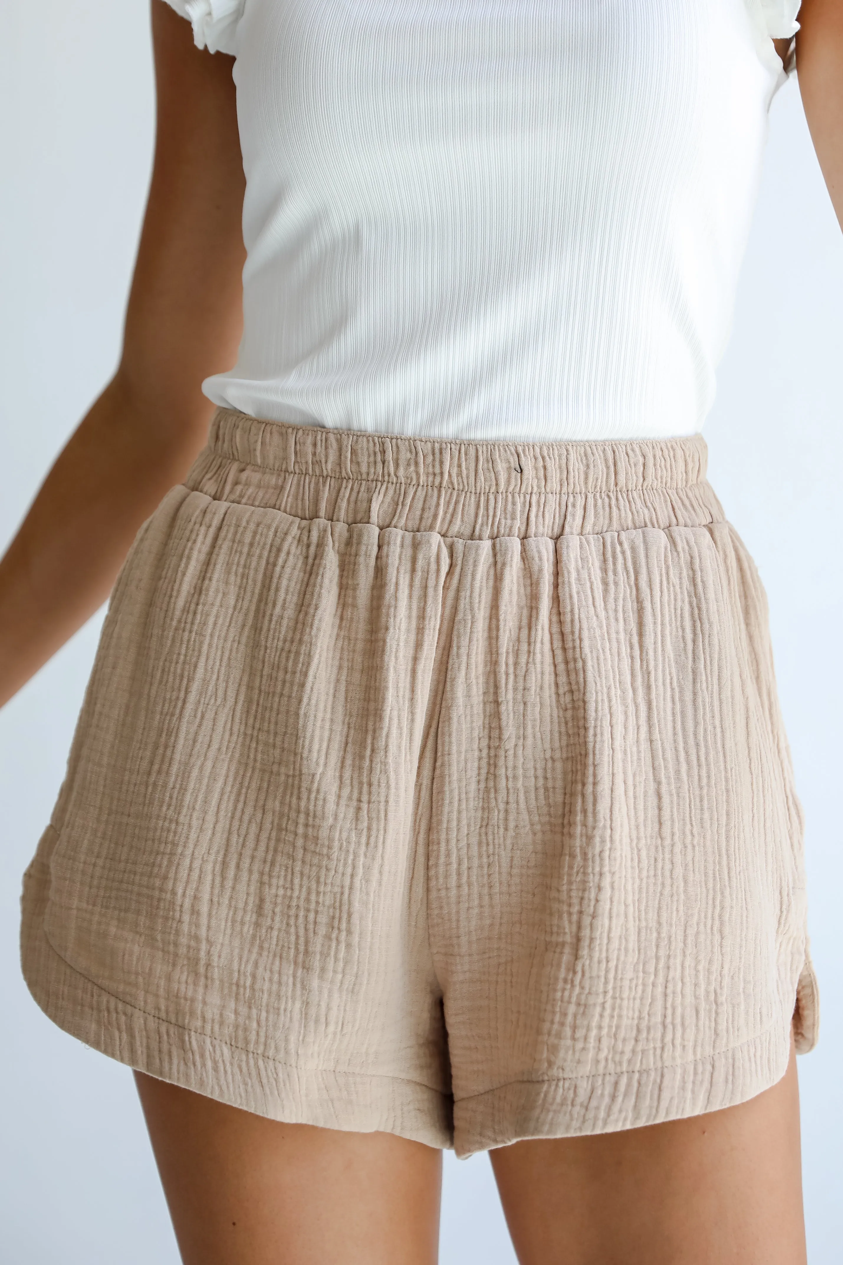 FINAL SALE - Sunny Culture Khaki Linen Shorts