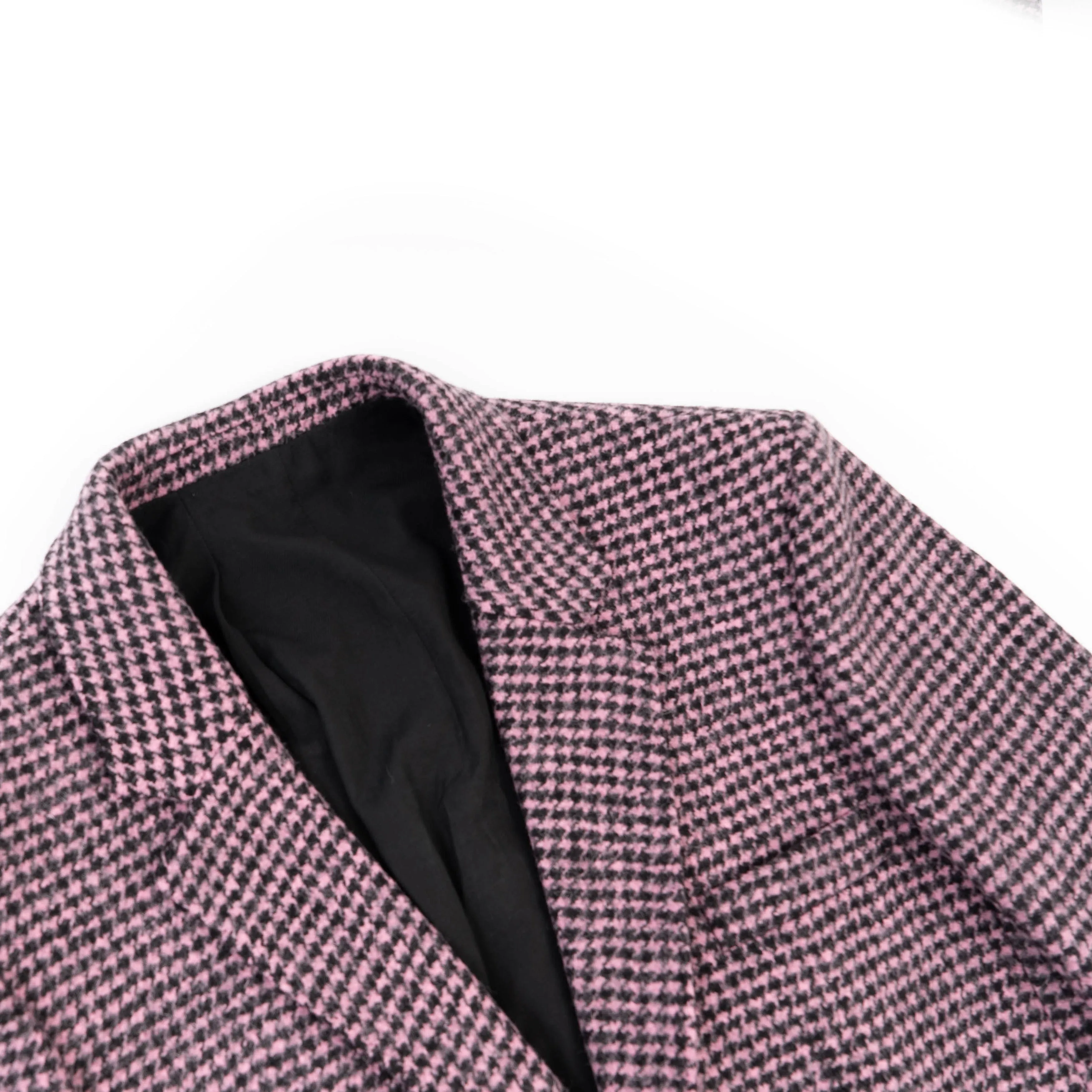 FW16 Pink Houndstooth Wool Blazer