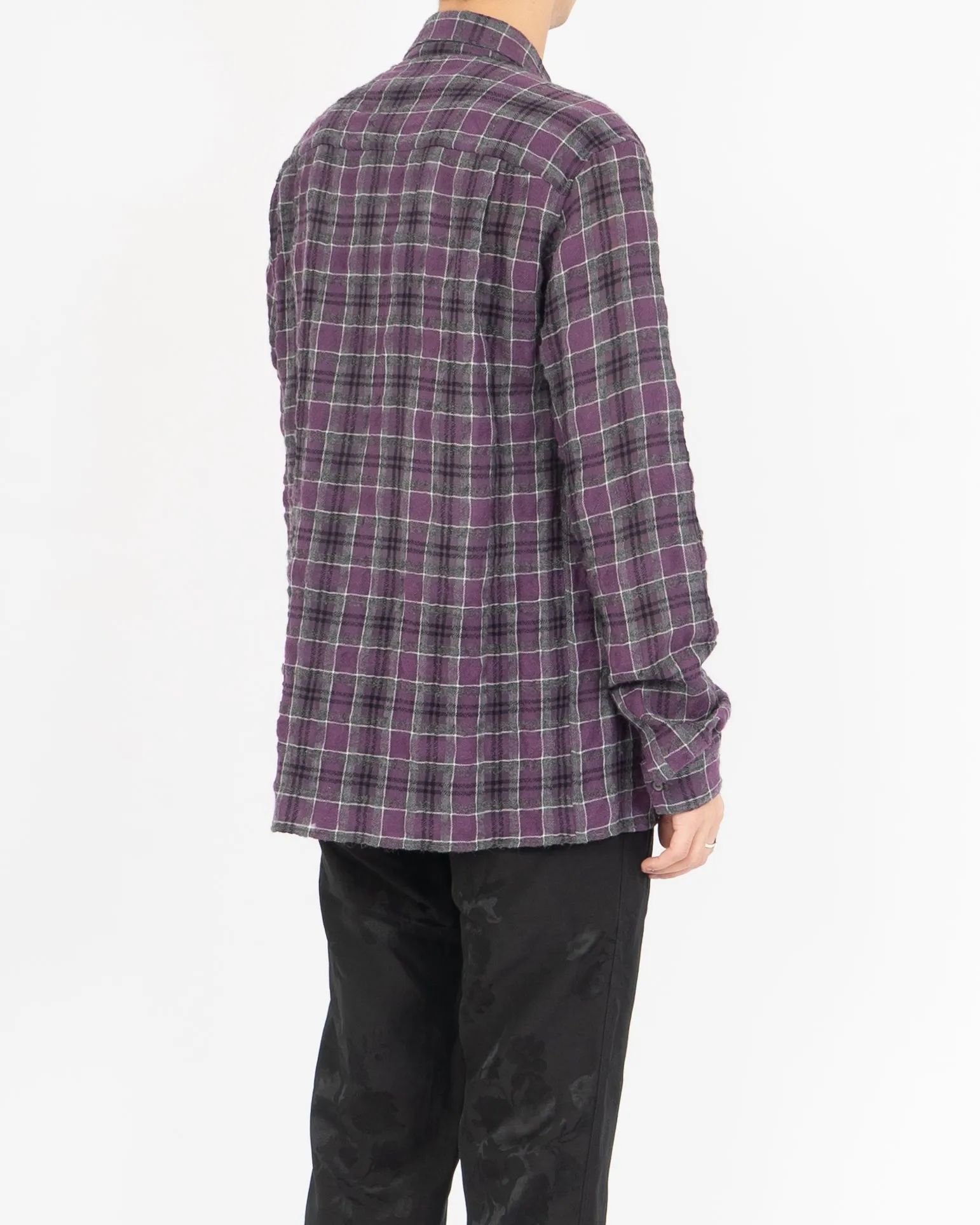 FW16 Purple Checked Wool Flannel