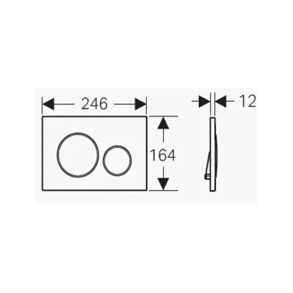 Geberit Sigma 20 Matte Plate with Chrome Trim