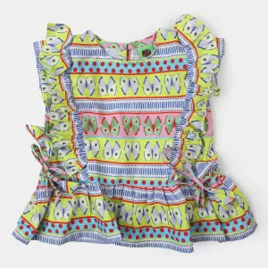 Girls Cotton Casual Top - Multi