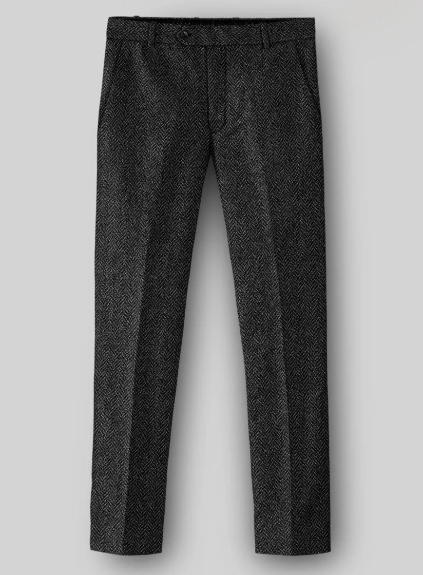 Harris Tweed Charcoal Herringbone Suit