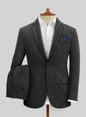 Harris Tweed Charcoal Herringbone Suit