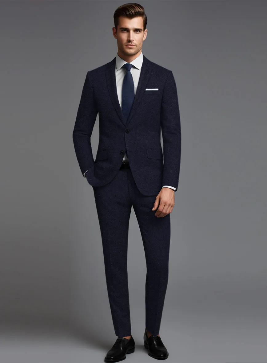 Italian Turna Jet Blue Flannel Suit