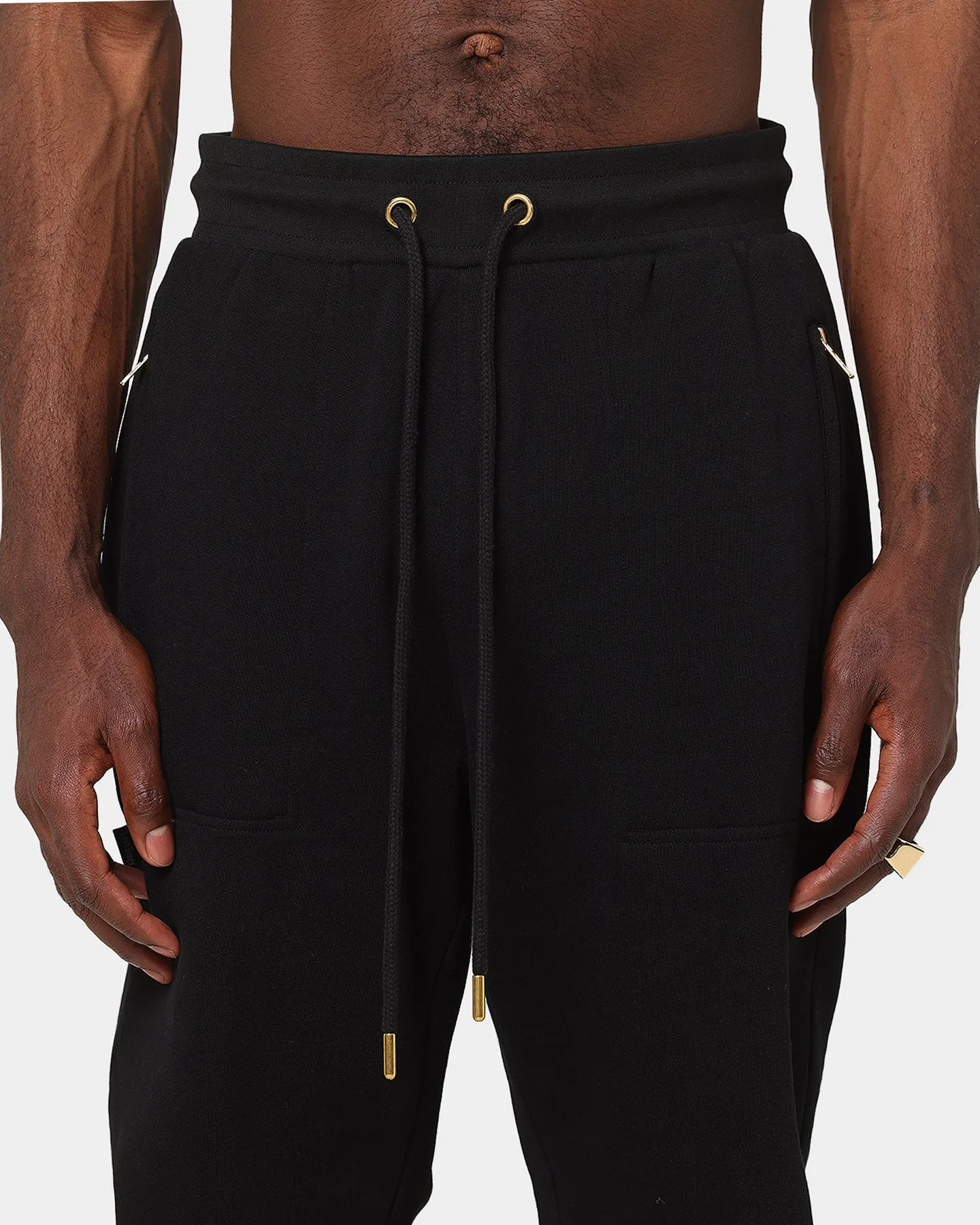 Last Kings Boxed Track Pants Black