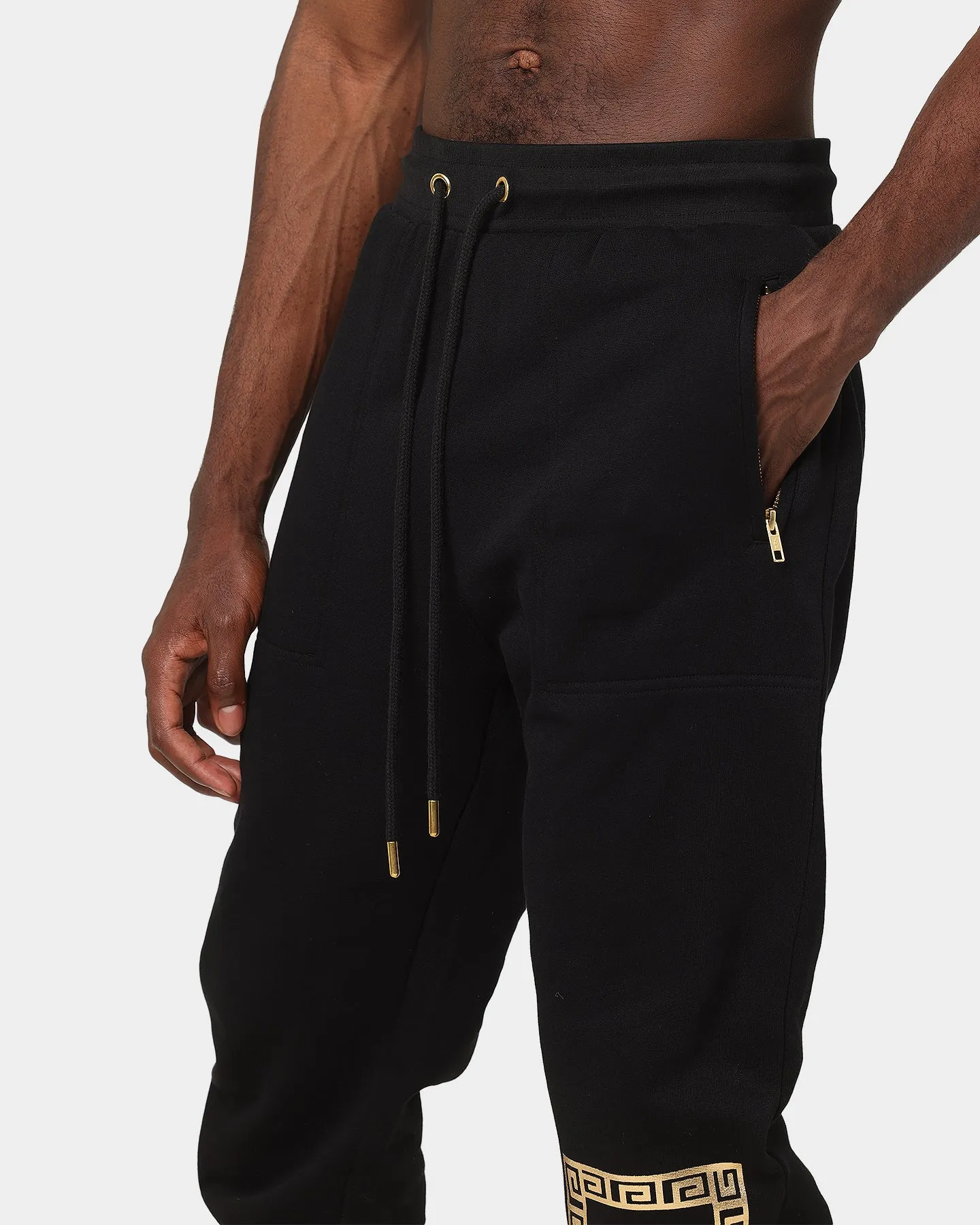 Last Kings Boxed Track Pants Black