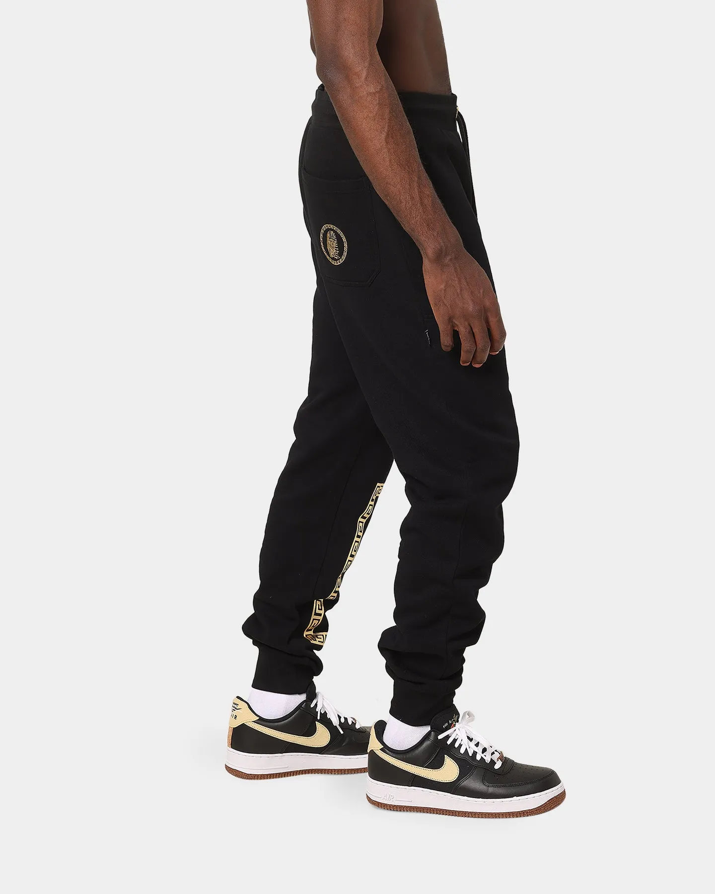 Last Kings Boxed Track Pants Black