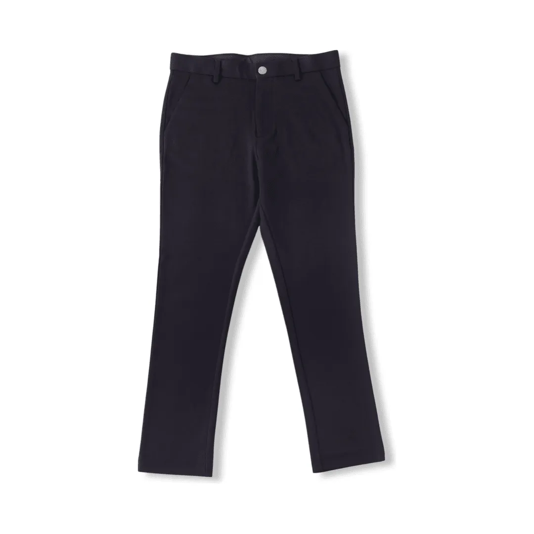 Leo & Zachary - Boys Slim Fit 4 Way Stretch Chino Pants - Black