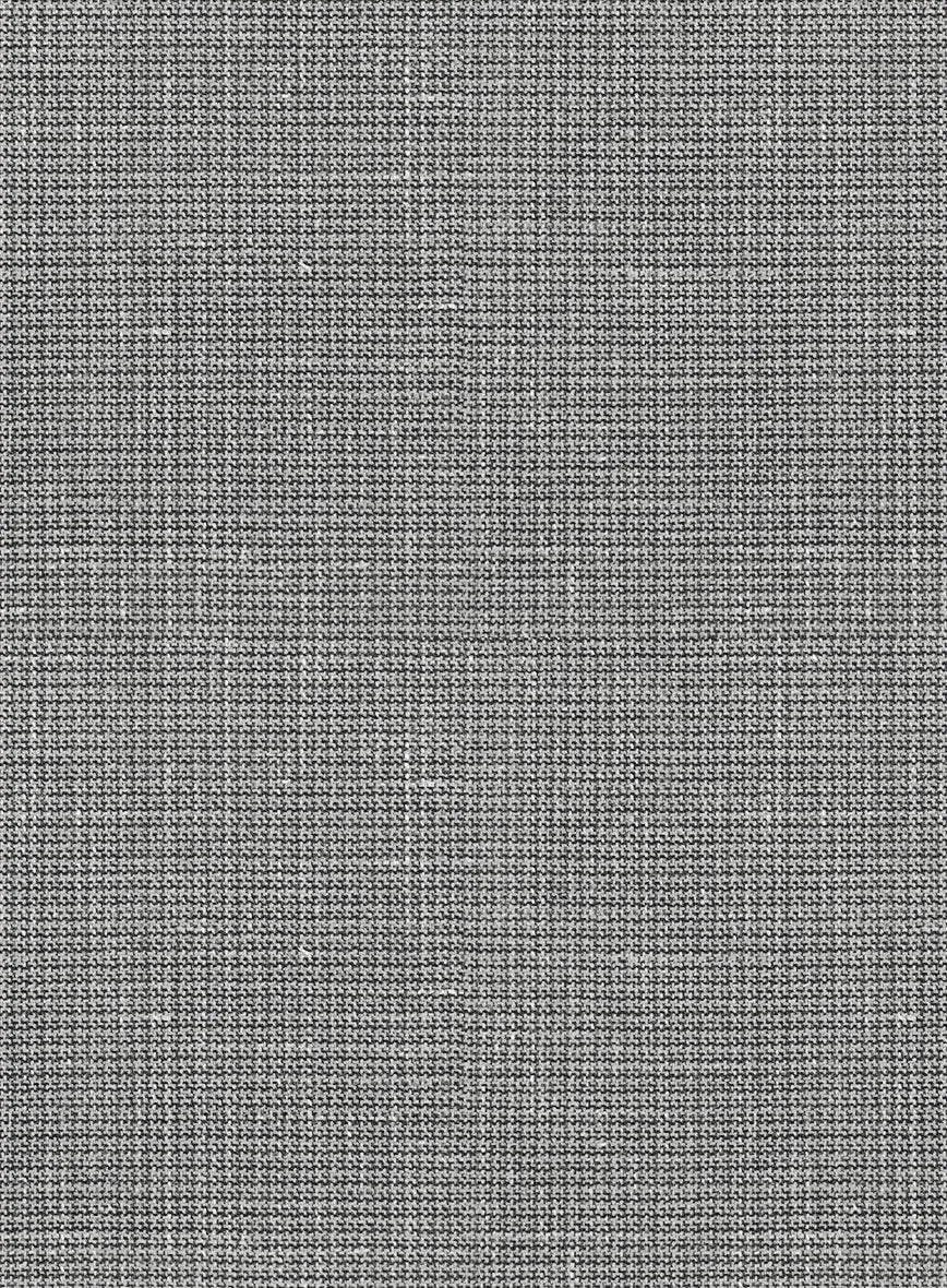 London Loom Gray Abelardo Wool Silk Linen Suit