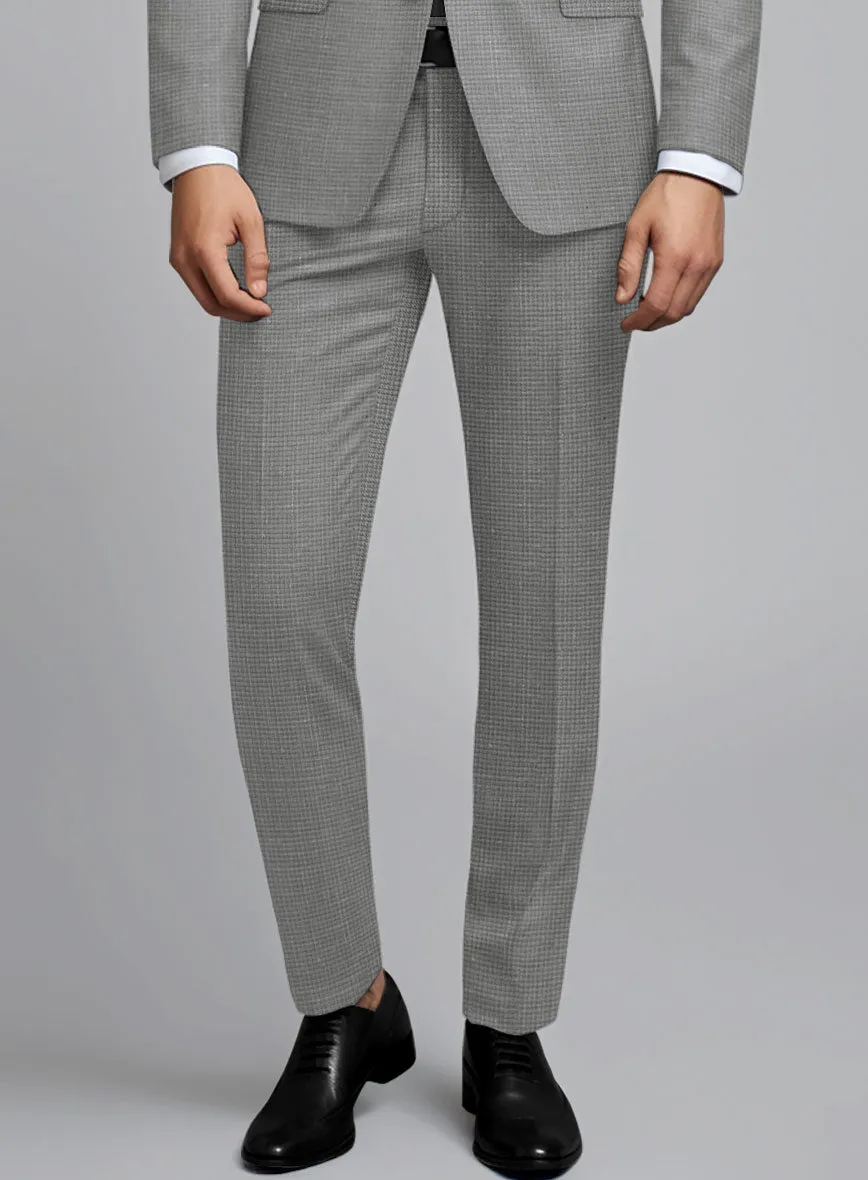 London Loom Gray Abelardo Wool Silk Linen Suit