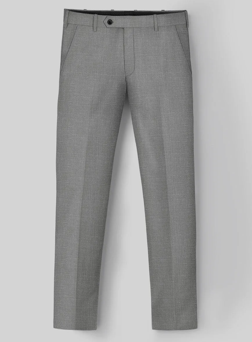 London Loom Gray Abelardo Wool Silk Linen Suit