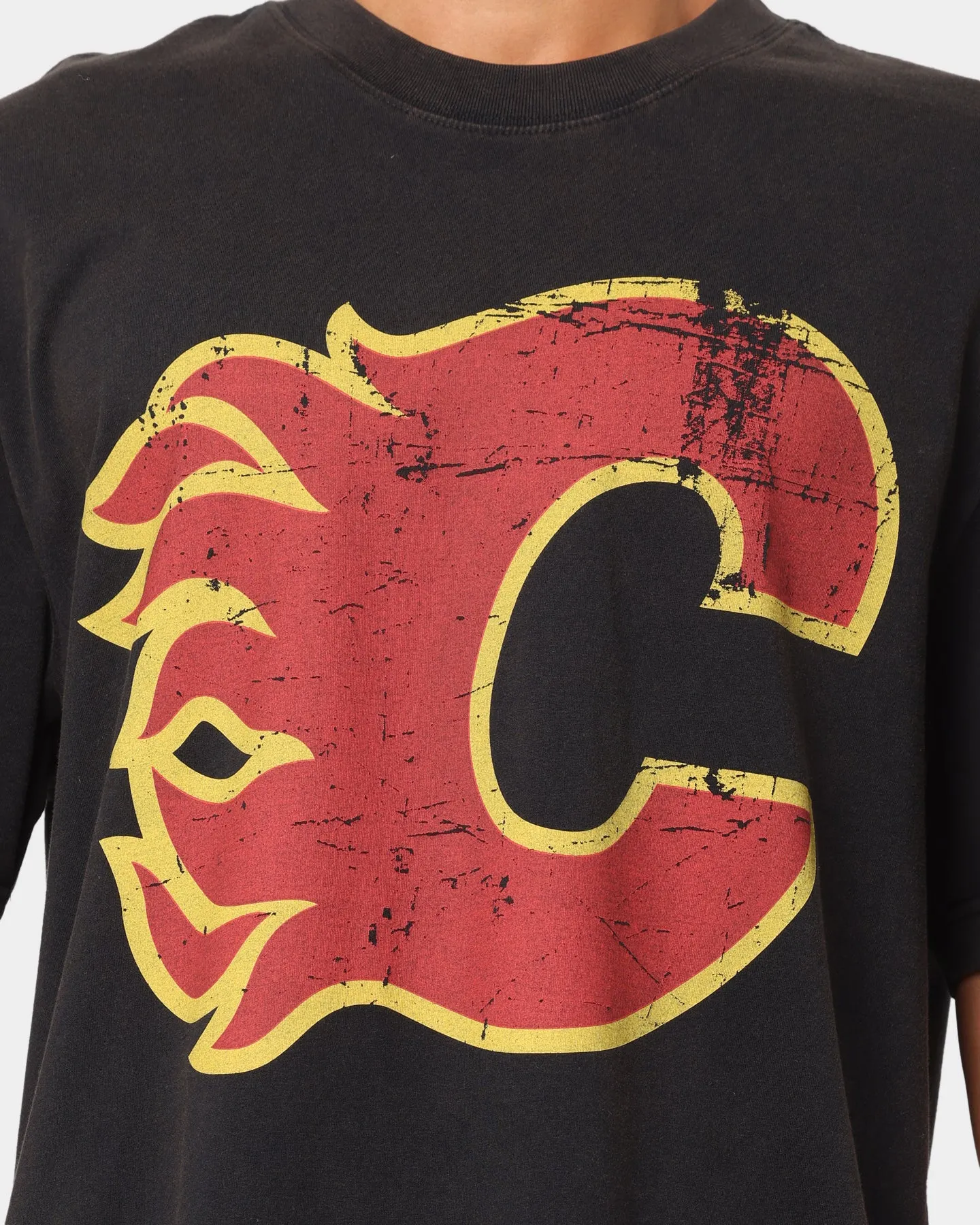 Majestic Athletic Calgary Flames Logo T-Shirt Black