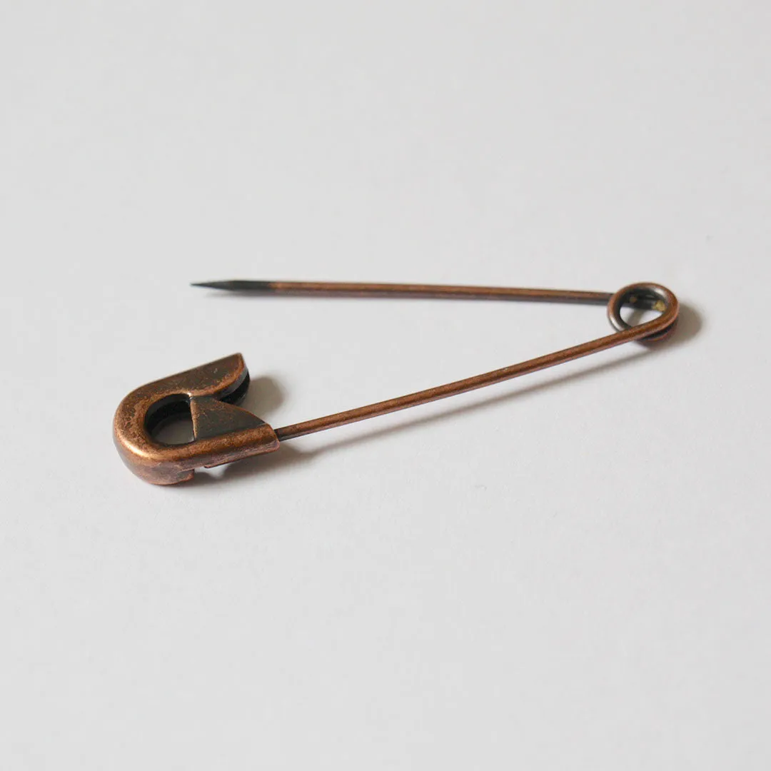 Matte Antique Brass Jumbo Pin 7.5cm (3")