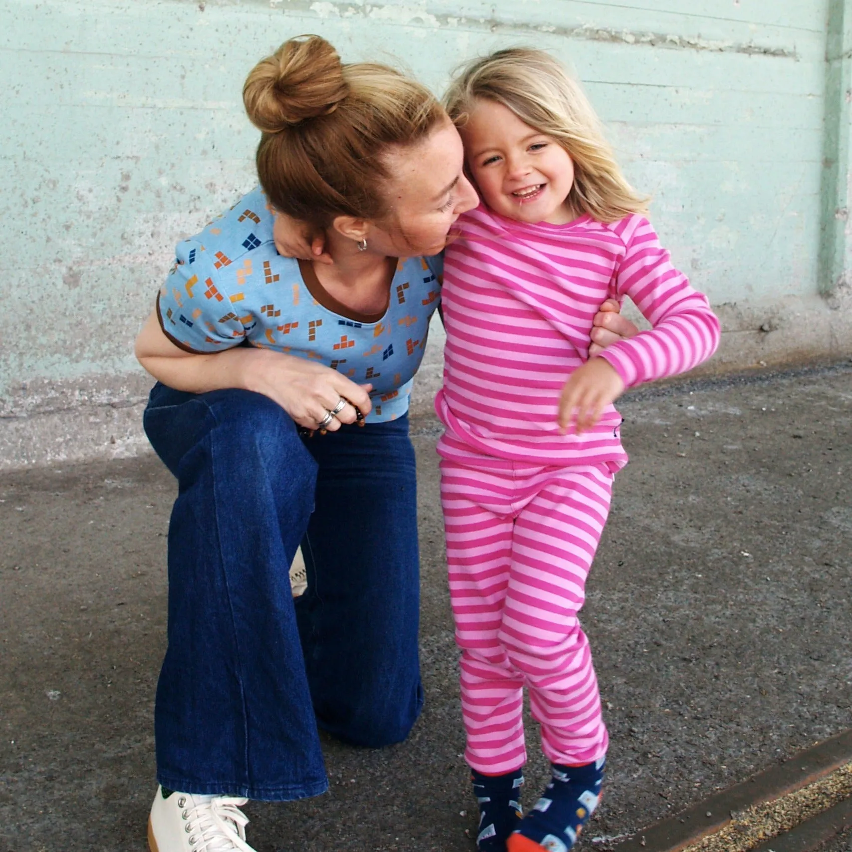 Pants- pink & purple stripes