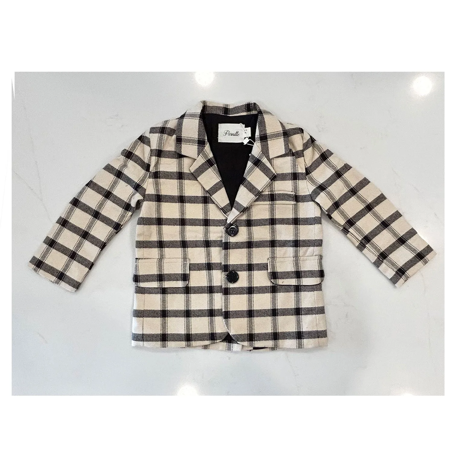 Pernille Julien Beige/Black Plaid Blazer