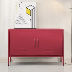 Pink Metal Buffet Sideboard w/Storage, Cold Rolled Steel - ArtissIn