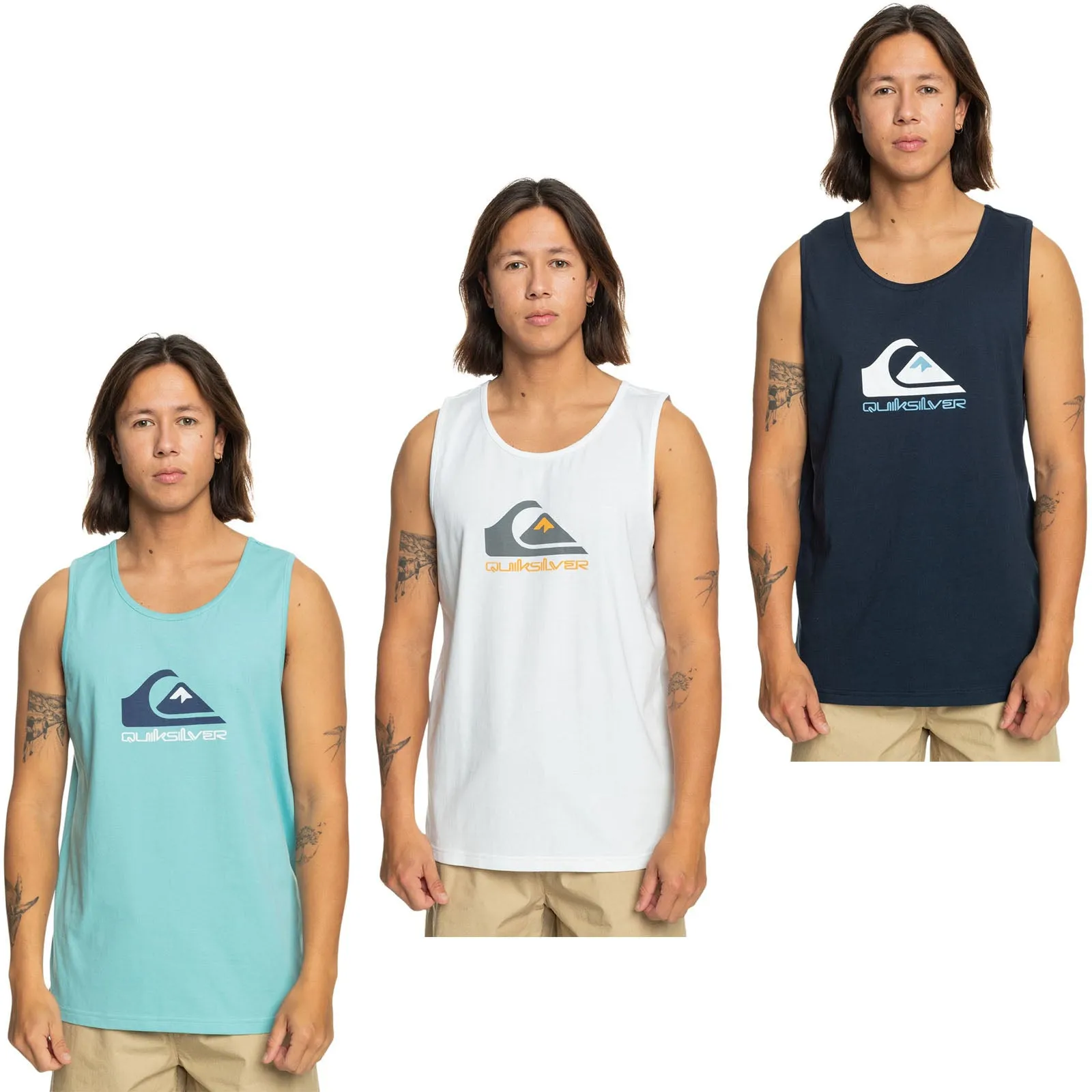 Quiksilver Mens Comp Logo Crew Neck Vest