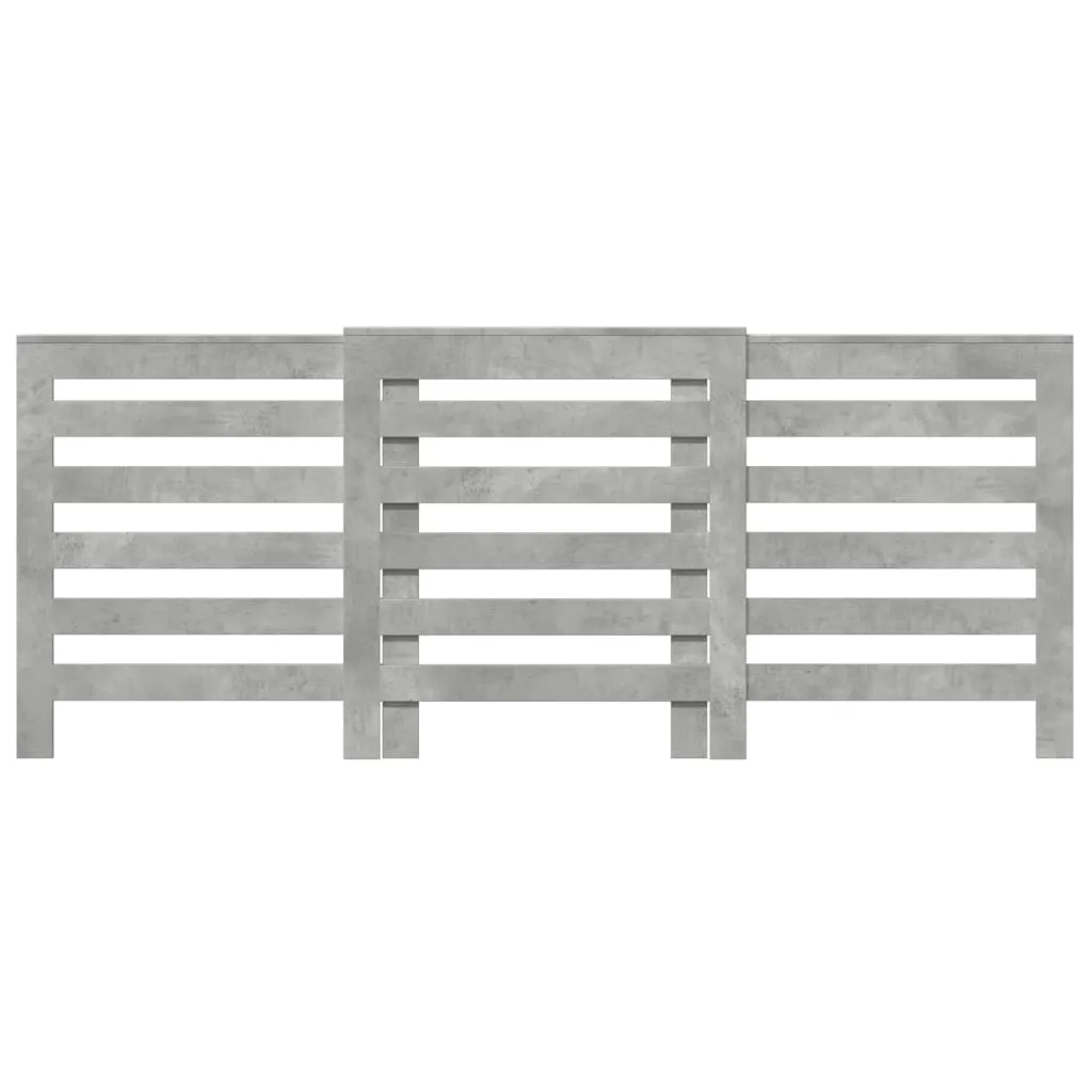 Radiator Cover Concrete Grey 205x21.5x83.5 cm Engineered Wood