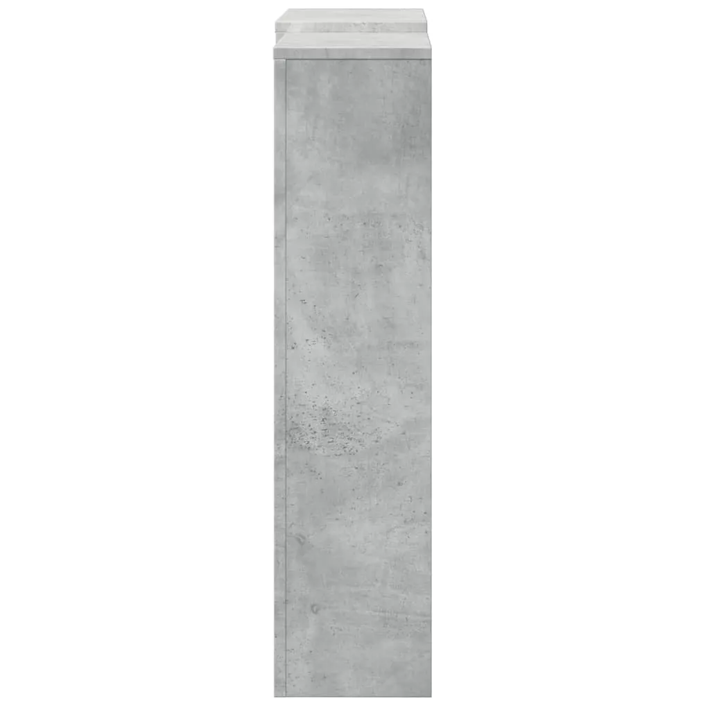 Radiator Cover Concrete Grey 205x21.5x83.5 cm Engineered Wood